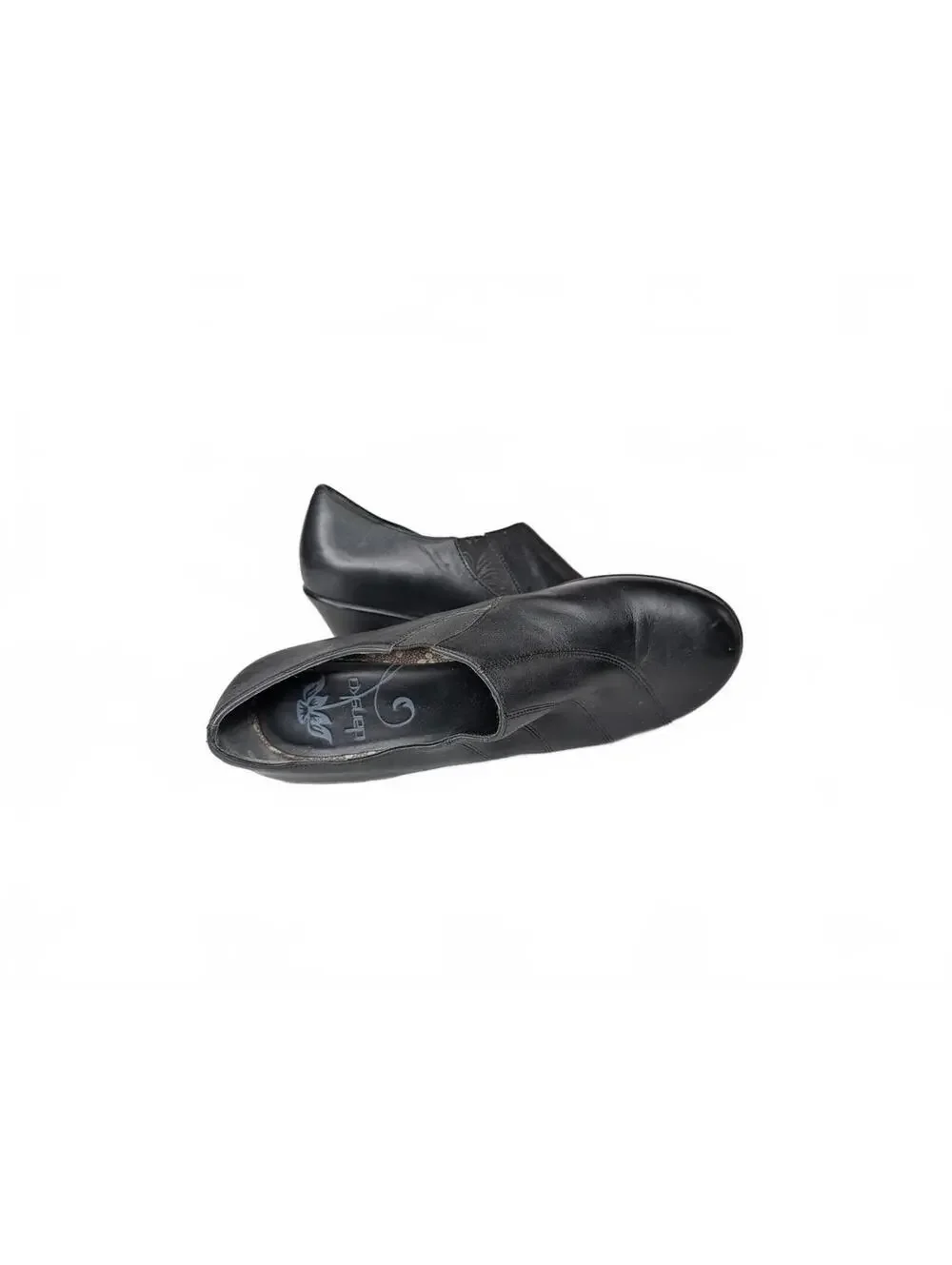 Dansko Black Leather Ankle Booties with Heel‎ Size 39